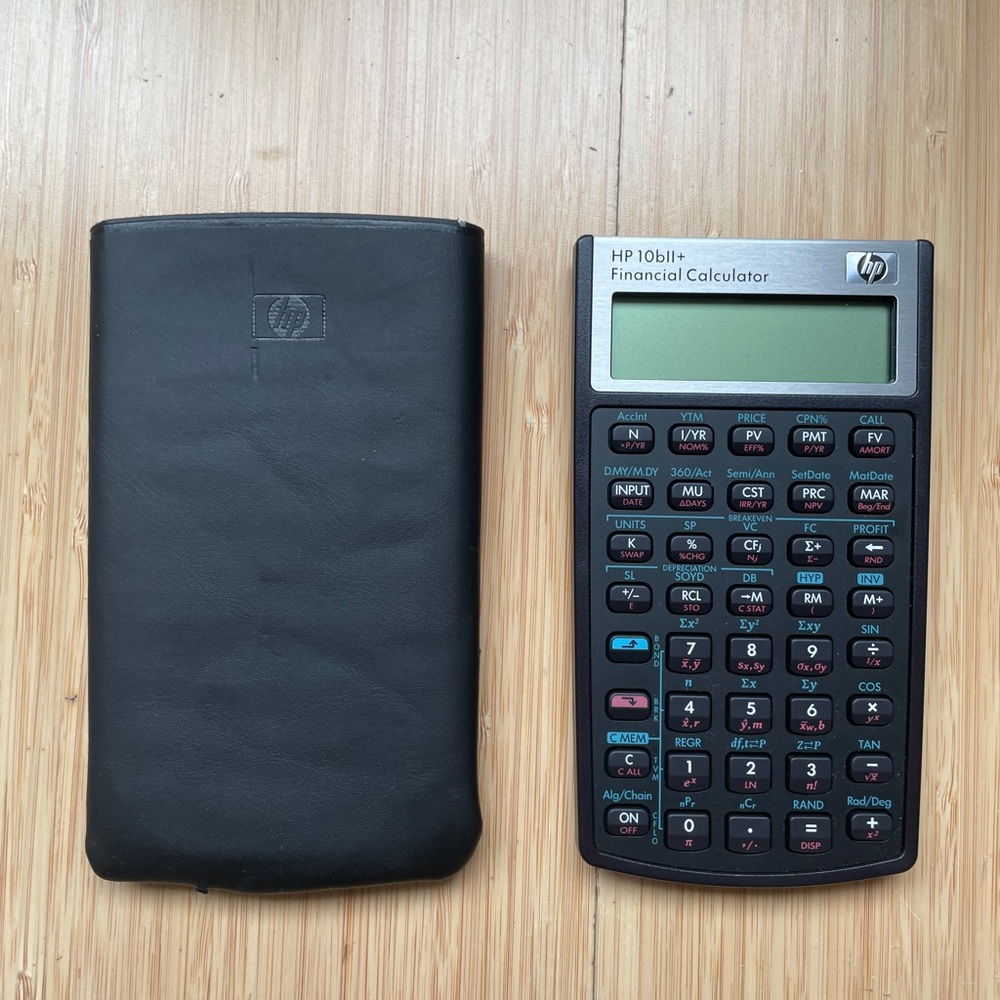 HP 10bII+ Financial Calculator with Black Case